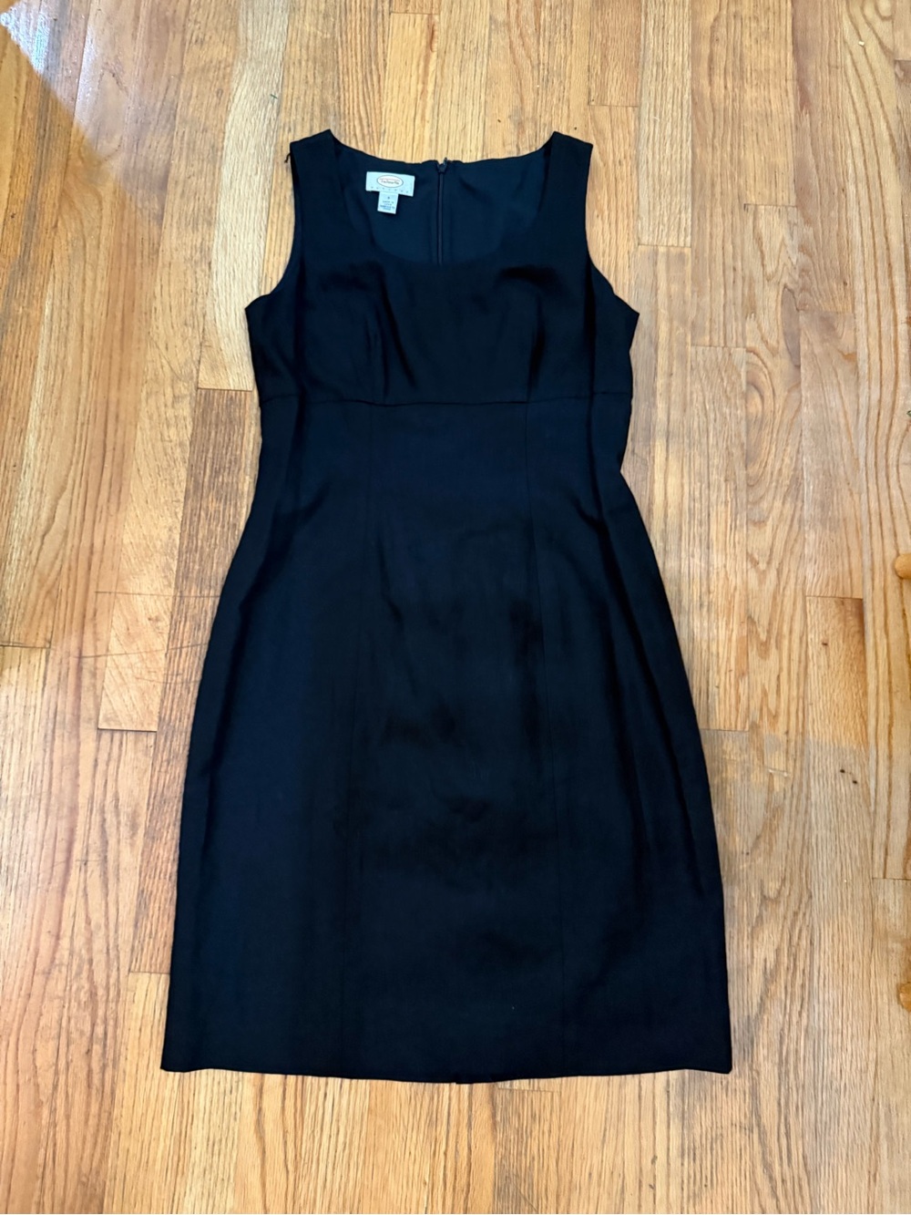 Talbots Black Sleeveless Midi Sheath Dress Little Black Dress